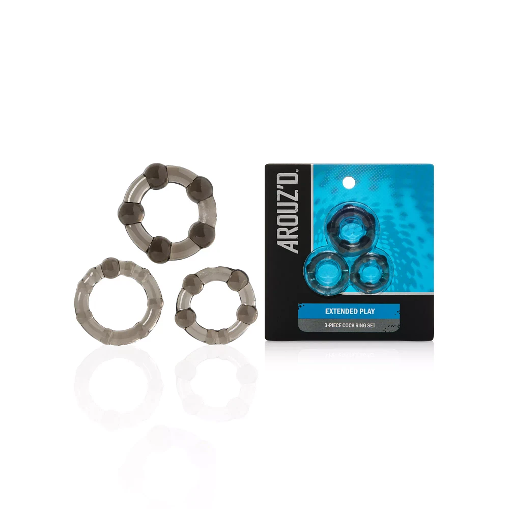 Multi-Pack Arouz'd Extended Play Cock Ring Set - 3 Pack