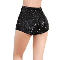 Black Sequin Booty Shorts