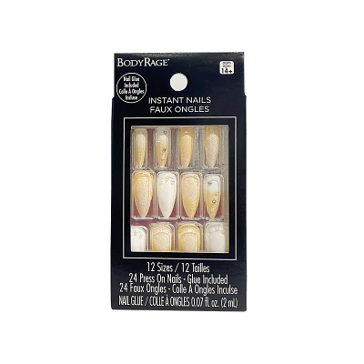 Neutral Embellished Stiletto Press On Nails
