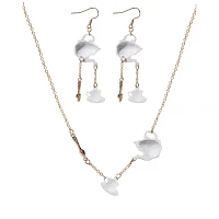 Teapot and Teacup Pendant Necklace and Earrings Set