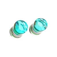 Aquamarine Glass Plugs