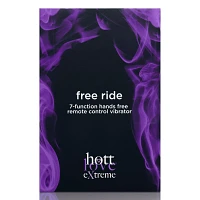 Free Ride 7-Function Hands Free Rechargeable Remote Control Vibrator 5.1 Inch - Hott Love Extreme