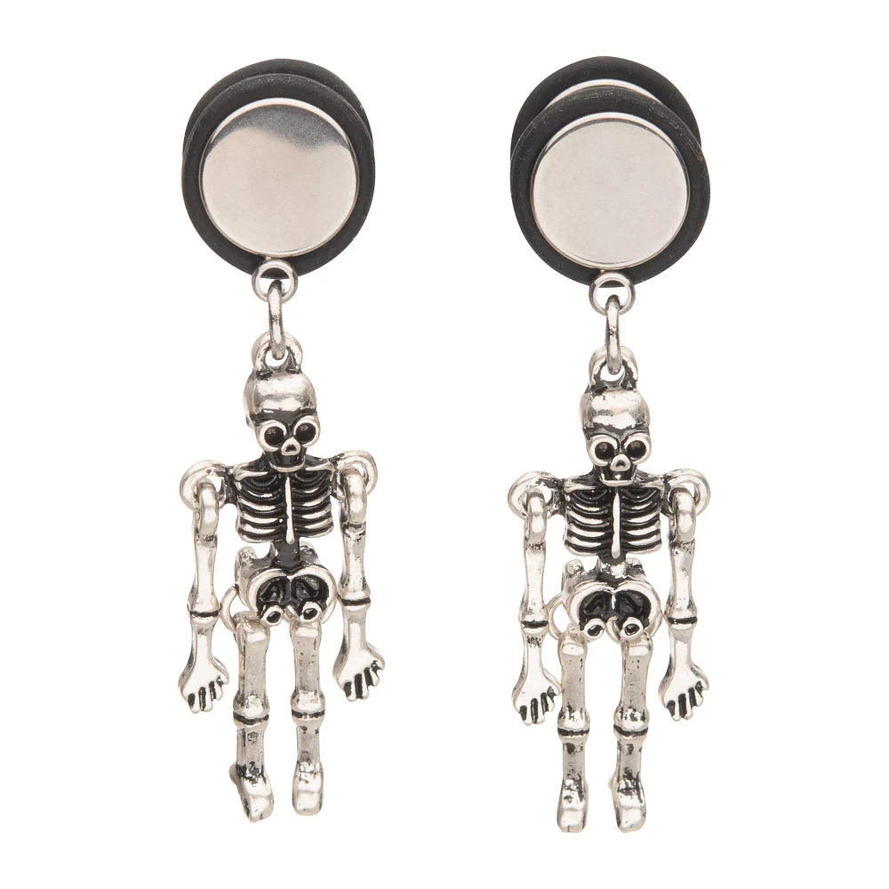 Skeleton Dangle Fake Plugs - 18 Gauge