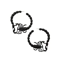 Black Scorpion Hoop Earrings