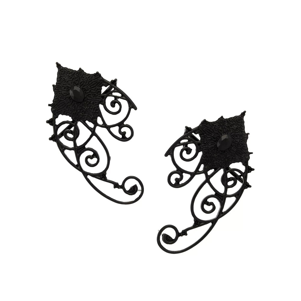 Black Lace Ear Cuff