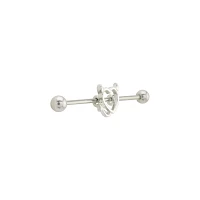 Devil Heart Titanium Industrial Barbell - 14 Gauge
