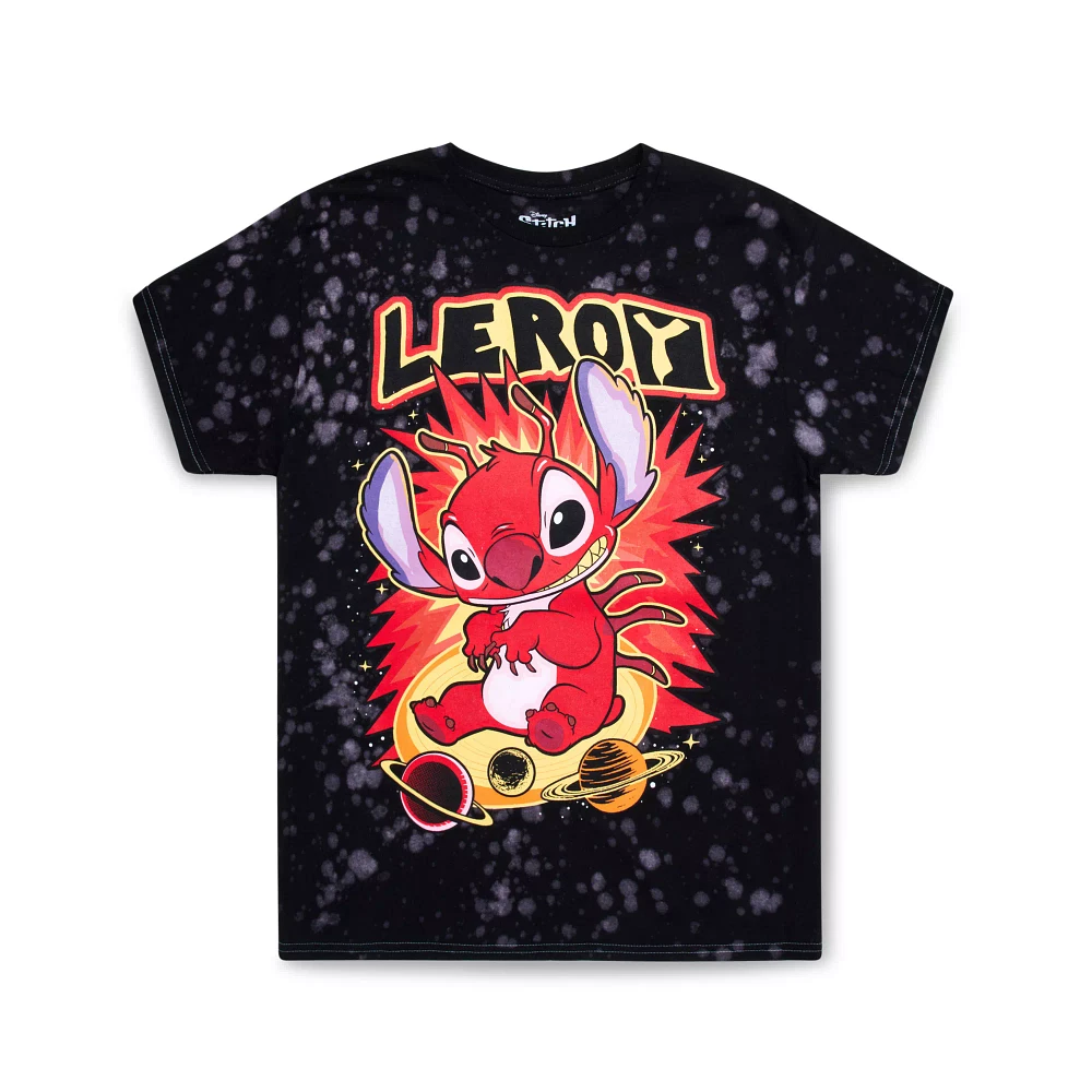 Bleach Dyed Leroy T Shirt - Lilo & Stitch