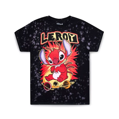 Bleach Dyed Leroy T Shirt - Lilo & Stitch
