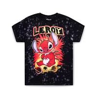 Bleach Dyed Leroy T Shirt - Lilo & Stitch