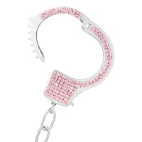 Pleasure Bound Pink Rhinestone Cuffs
