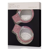 Pleasure Bound Pink Rhinestone Cuffs