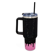 Ghost Face Killin' It Rhinestone Travel Tumbler with Straw - 40 oz.