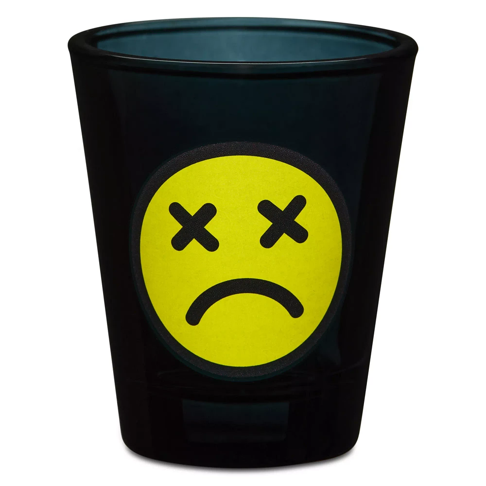 Crossed Out Eyes Smiley Face Shot Glass - 2 oz.