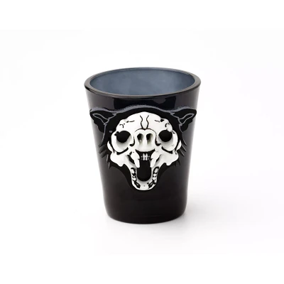 Wolf Skull Molded Shot Glass - 2 oz.