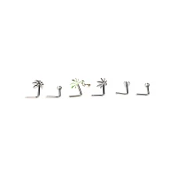 Multi-Pack CZ Heart and Weed Leaf L-Bend Nose Pins 6 Pack - 20 Gauge