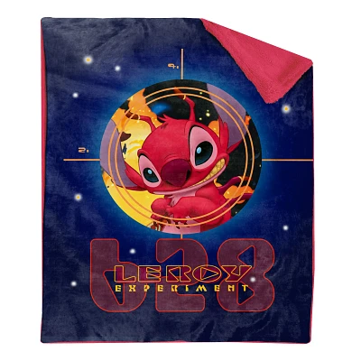 Cosmic Leroy Faux Fur Fleece Blanket - Lilo & Stitch