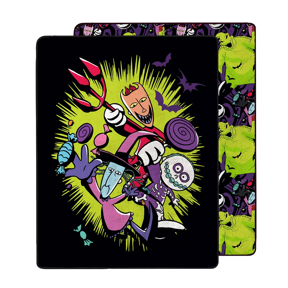 Lock, Shock, and Barrel Throw Blanket - The Nightmare Before Christmas