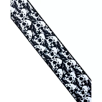 Buckle-Down Black and White Skulls Seatbelt Belt