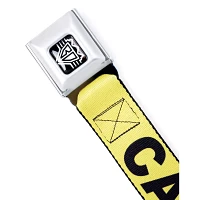Buckle-Down Caution Tape Seatbelt Belt