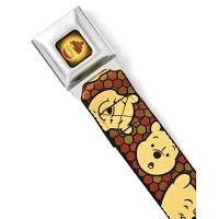 Buckle-Down Pooh Faces Honeycomb Seatbelt Belt - Winnie the Pooh