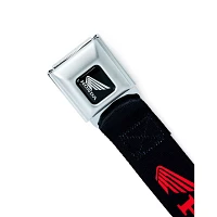 Buckle-Down Black and Red Honda Moto Seatbelt Belt
