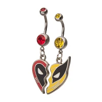 Deadpool and Wolverine BFF Dangle Belly Rings 2 Pack - 14 Gauge