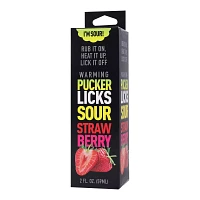 Warming Sour Strawberry Glide 2 oz. - Pucker Licks