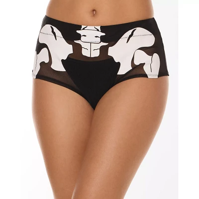 Skeleton Mesh Booty Shorts