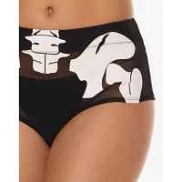 Skeleton Mesh Booty Shorts