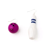 Mismatch Bowling Pin Dangle Earrings