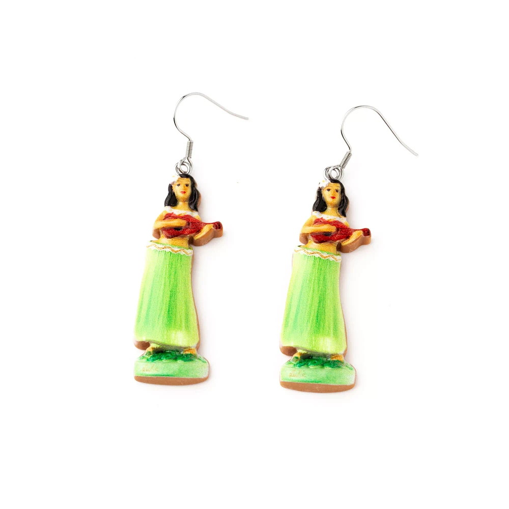 Hula Girl Dangle Earrings