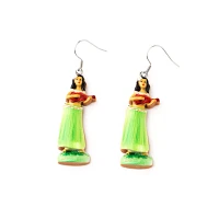 Hula Girl Dangle Earrings