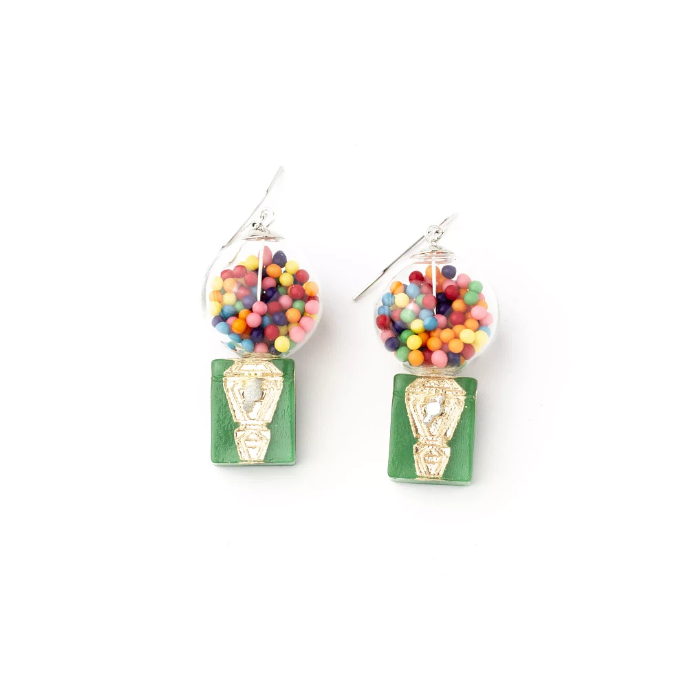 Gumball Machine Dangle Earrings