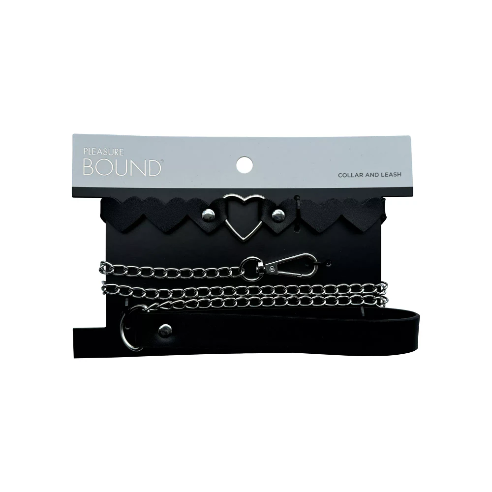 Heart Collar with Leash - Pleasure Bound