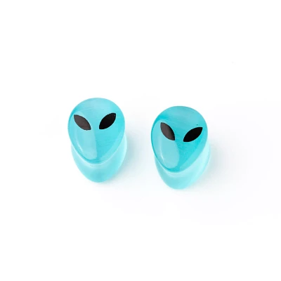 Aquamarine Alien Stone Plugs