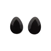 Black Teardrop Glass Plugs