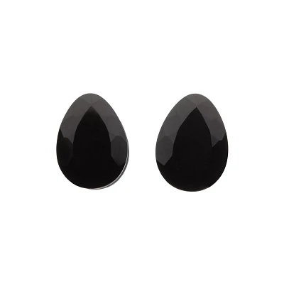 Black Teardrop Glass Plugs