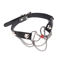 O-Ring Heart Barbed Wire Choker Necklace