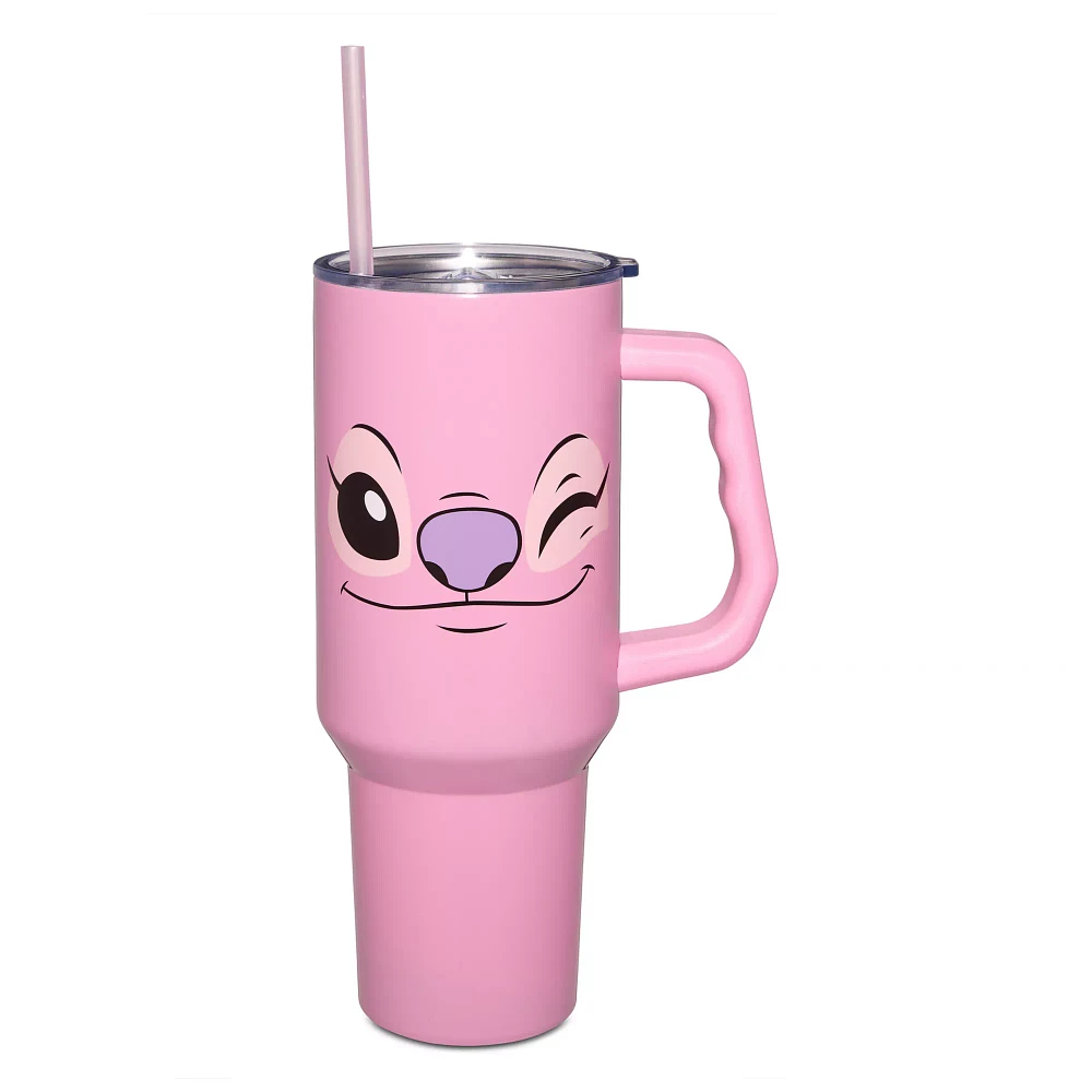 Pink Angel Travel Tumbler with Straw 40 oz. - Lilo & Stitch