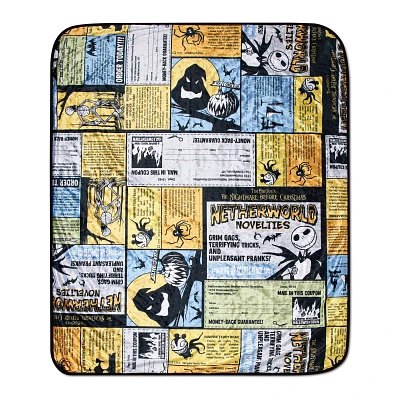 The Nightmare Before Christmas Comic Strip Fleece Blanket