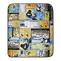 The Nightmare Before Christmas Comic Strip Fleece Blanket