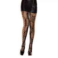 Rose Lace Cutout Stockings