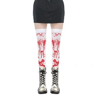 Bloody Splat Thigh High Stockings
