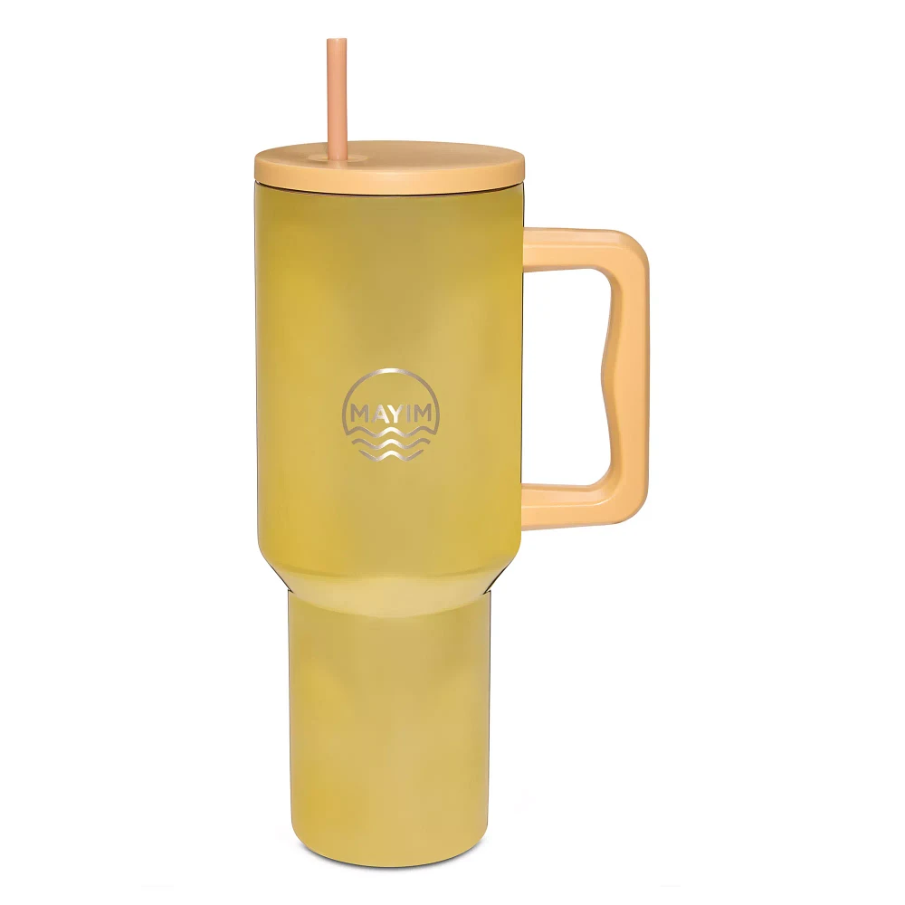 Mayim Metallic Gold Travel Tumbler With Straw - 40 oz.