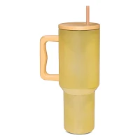 Mayim Metallic Gold Travel Tumbler With Straw - 40 oz.