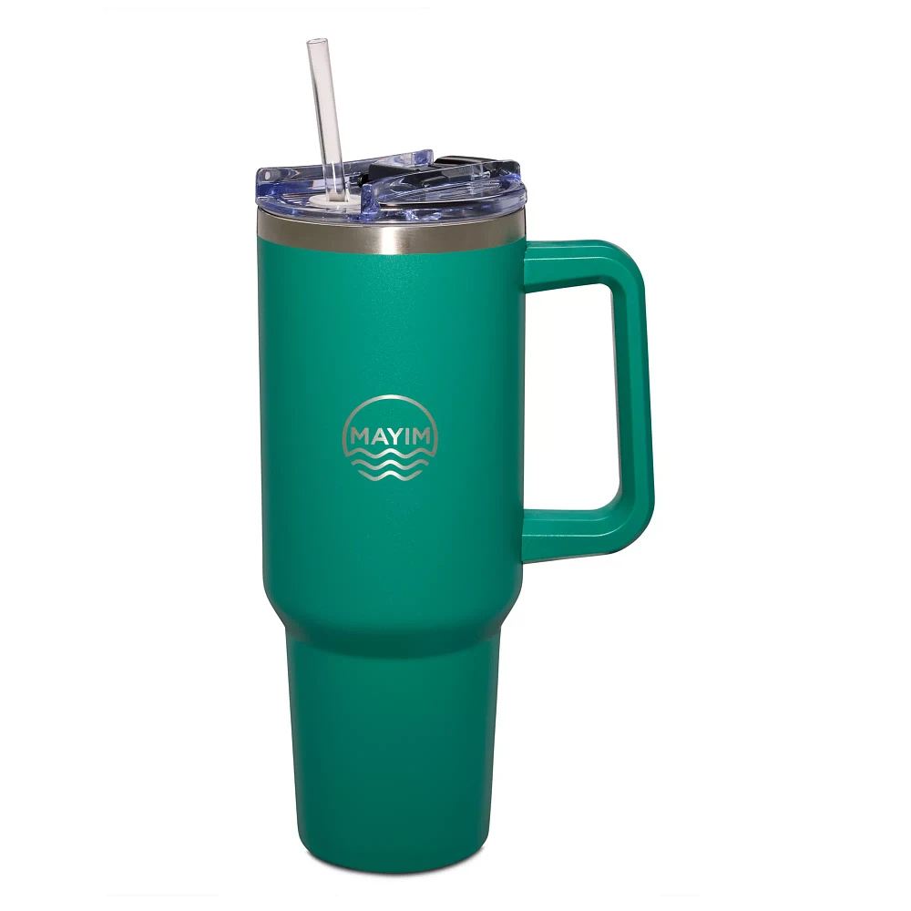 Mayim Dark Green Travel Tumbler With Straw - 40 oz.