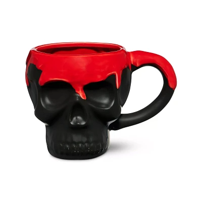 Black Skull Bloody Molded Coffee Mug - 14 oz.