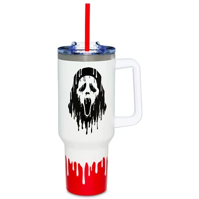 Ghost Face Stay Scary Travel Tumbler with Straw - 40 oz.
