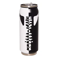 Black and White Ribcage Can Water Bottle - 17 oz.
