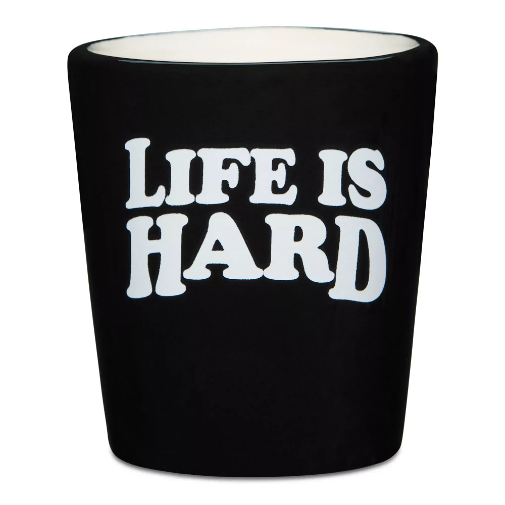 Life is Hard Inner Molded Penis Shot Glass - 2 oz.
